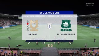FIFA 22 | MK Dons vs Plymouth Argyle - EFL League One | Gameplay