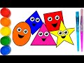 Shapes for children step by step||Bolalar uchun shakllar bosqichma-bosqich