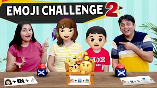 EMOJI CHALLENGE 2 | Family Comedy Challenge | Aayu and Pihu Show