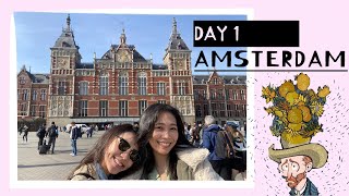 🇳🇱 Amsterdam阿姆斯特丹 - Day 1【Van Gogh museum 梵谷博物館】【阿姆斯特丹最美的夜景 A'dam tower 】