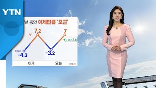 [날씨] 낮 동안 어제만큼 포근...미세먼지는 '주의' / YTN