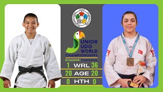 Ai Tsunoda vs Fidan Ogel | -70 Final Guayaquil World Championships Juniors 2022