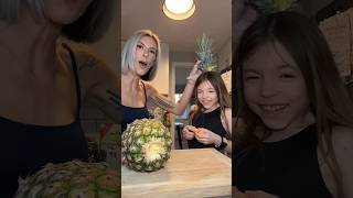 WE OPENED UP A PINEAPPLE WITHOUT A KNIFE!! 🍍 #MotherDaughter | Single Mom Daily