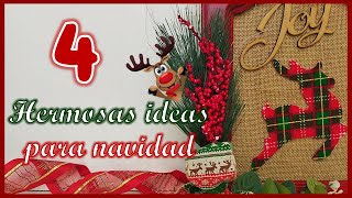 4 HERMOSAS MANUALIDADES PARA NAVIDAD / Manualidades navideñas para vender / Christmas crafts