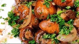 ThaiGermanFood Fried Champignon Mushrooms Gebratener Pilz  ผัดเห็ดแชมปิญอง