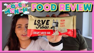 LoveRaw WHITE CHOCOLATE CREAM WAFER BAR | VEGAN KINDER BEUNO | Taste Test \u0026 Review | *NEW*