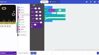 Lesson 2.1 Light Sensor Make Code Microbit
