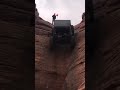 Tackling a near vertical climb in a jeep is absolutely wild!🚙😳