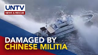 2 PH ships damaged after Chinese Coast Guard fires water cannons near Bajo de Ma