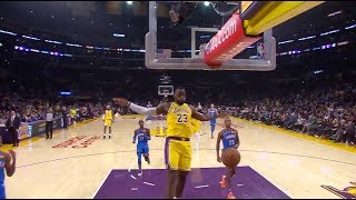 LeBron James and Rajon Rondo Connect On A Showtime Lob Right Before Halftime