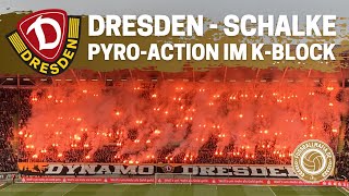 Der K-Block ist zurück! 🔥 Pyro-Show bei Dynamo Dresden vs. Schalke 04 (01.04.2022)