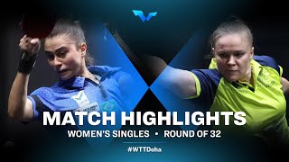 Bruna Takahashi vs Ganna Gaponova | WTT Contender Doha 2021 | Women's Singles | R32 Highlights