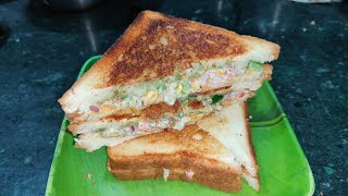 মাত্র 10 মিনিটে বানিয়ে ফেলুন ভেজ স্যান্ডউইচ (veg sandwich recipe)