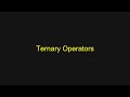 Python Tutorial - Ternary Operators