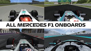 rFactor - ALL MERCEDES F1 ONBOARDS - 2010 to 2022