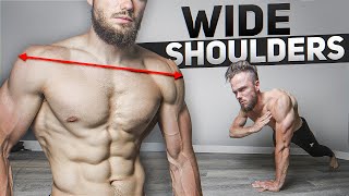 GET WIDE Shoulders in 10 minutes (HOME WORKOUT. NO EQUIPMENT)