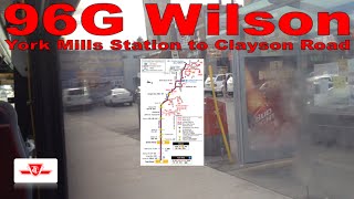 OLD: 96G Wilson - TTC 2015 Nova Bus LFS 8418 (York Mills Station to Clayson Road)