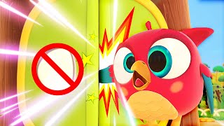 Hop Hop the owl teaches Peck Peck how to use the lift. Baby cartoons for kids. L