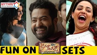 Janatha Garage Movie Team FUN ON SETS | Jr NTR | Mohanlal | Samantha | Nithya Menen | Kajal