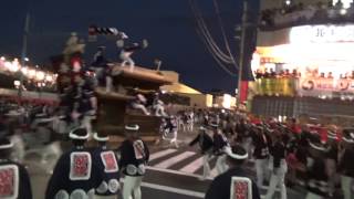 2015　169 本宮　 カンカン場 筋海町ラストやり回し 岸和田だんじり祭