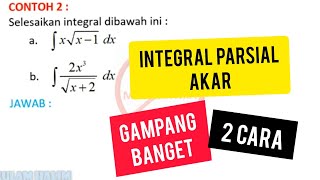 Cara Cepat integral parsial aljabar contoh 2 no a