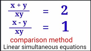 comparison method, math solution