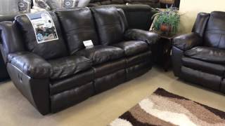 Catnapper 419 Italian Top Grain Leather Reclining Sofa Love seat Set Made in the U.S.A.