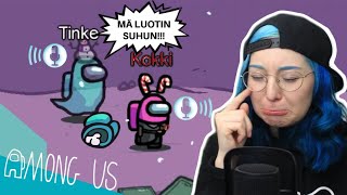 DRAAMAA SUPER HAUSKASSA PELIMUODOSSA 🤣 (levoton meininki) //Among Us Suomi w/tubettajat » T I N K E