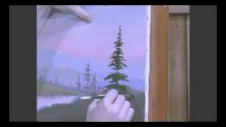Painting Pine Trees with Acrylic Artist Jerry Yarnell