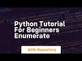 Python tutorial for beginners enumerate