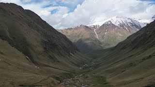 Georgia by Drone, Gveleti Waterfall, Juta, Gergeti Trinity Church, Kazbegi 4K