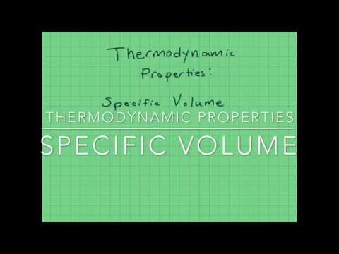 Thermodynamic Properties - Specific Volume Thermodynamic Properties - Specific Volume