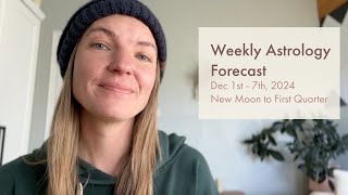 Weekly Astrological Forecast for Dec 1st - 7th, 2024: New Moon to First Quarter Phase