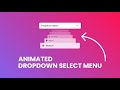 Custom Dropdown Select Menu using HTML CSS and Javascript | Animated Dropdown Menu CSS