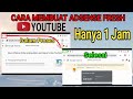 Cara membuat akun adsense fresh untuk youtube - adsense cepat disetujui