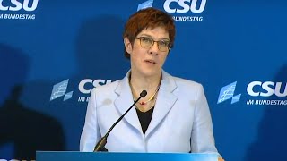 CSU-Klausur: Statements von Alexander Dobrindt und Annegret Kramp-Karrenbauer