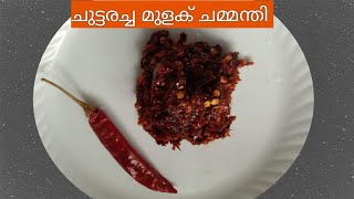 ചുട്ടരച്ച  മുളക്  ചമ്മന്തി / Easy \u0026Tasty  mulaku chammanthi /Ulli Mulaku Chammanthi