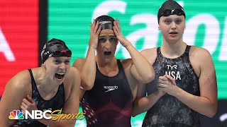 Ledecky's INCREDIBLE leg helps US set Championship record, steal 4x200 relay | NBC Sports