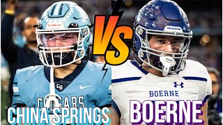 TEXAS HIGH SCHOOL FOOTBALL STATE CHAMPIONSHIP 4A D1|| CHINA SPRINGS vs BUERNE 🔥🔥🔥 #viral