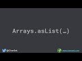 How Arrays.asList(...) works internally?