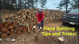 Hand Splitting Firewood