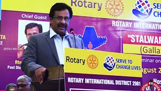 Rtn.PDG.G.Olivannam speech at STALWART -2021 | Rotary club 2981