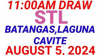 STL - BATANGAS LAGUNA CAVITE August 5, 2024 1ST DRAW RESULT