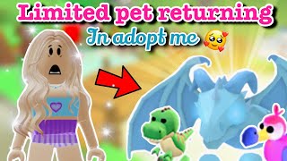 This Limited pet is returning in adopt me 🤩 (new theme)