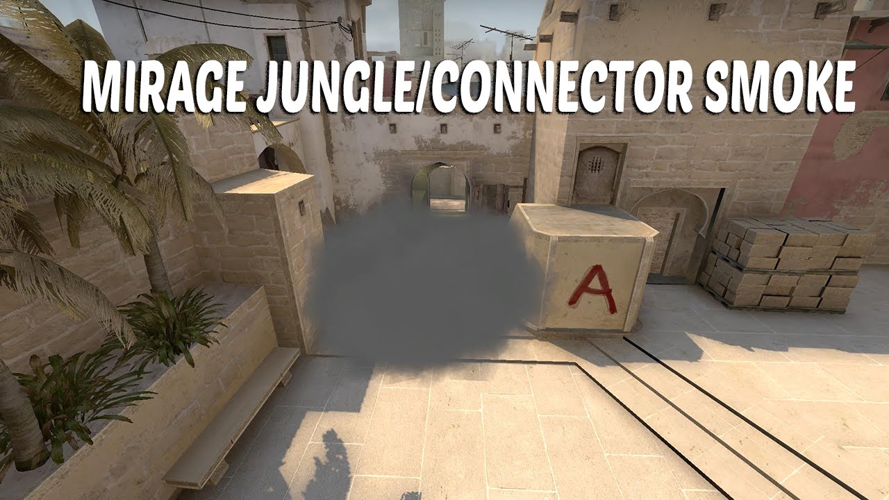 CS:GO | Mirage Jungle/Connector Smoke [A] - YouTube