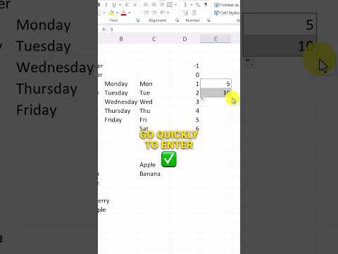 Learn how to create your own Excel Autofill list!