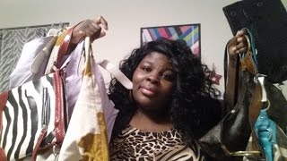 Plus Size Girl Thrifting Adventures | HUGE THRIFTED PURSE COLLECTION!