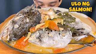 Sinabawang Ulo ng Salmon Mukbang Asmr | Filipino Food Mukbang Philippines