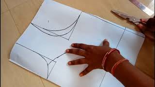 How to cut katori blouse piece from paper cutting in hindi