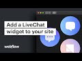 Add a LiveChat widget to your site — Webflow tutorial